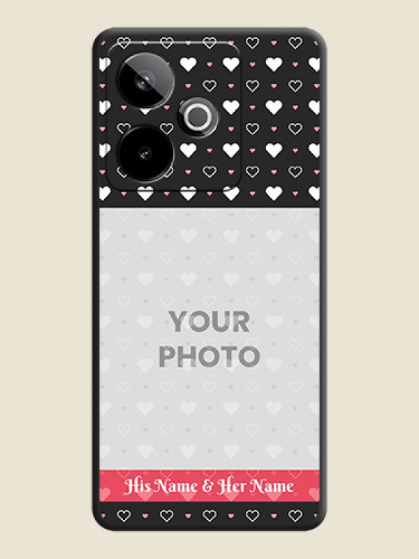 Custom White Color Love Symbols with Text Design on Photo On Space Black Custom Soft Matte Mobile Back Cover - Realme GT 7 5G - alternate view