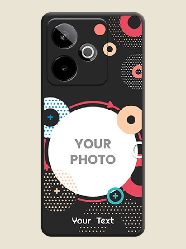 Custom Multicoloured Round Image On Space Black Custom Soft Matte Mobile Back Cover - Realme GT 7 5G - alternate view