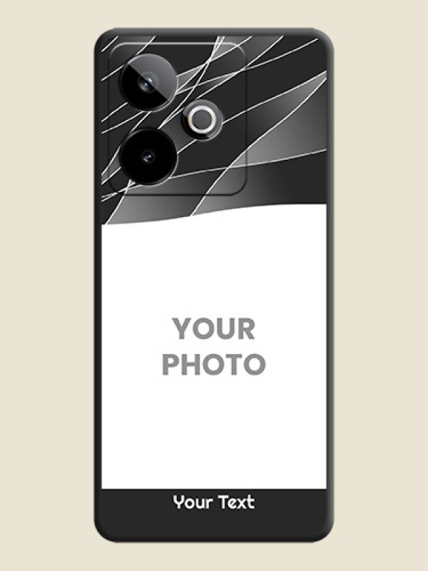 Custom Mixed Wave Lines on Photo On Space Black Custom Soft Matte Mobile Back Cover - Realme GT 7 5G - alternate view