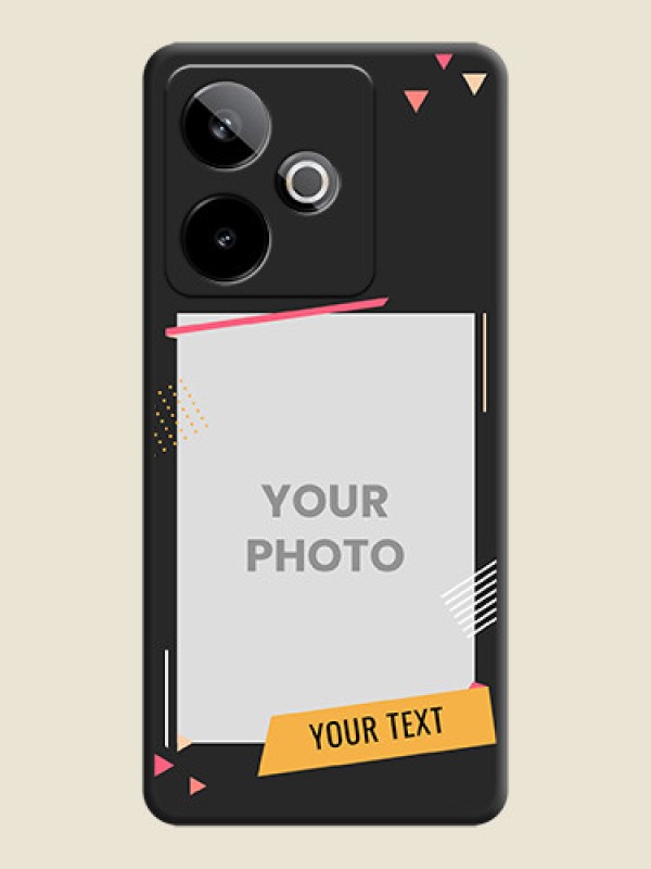 Custom Photo Frame with Triangle Small Dots on Photo On Space Black Custom Soft Matte Mobile Back Cover - Realme GT 7 5G - alternate view