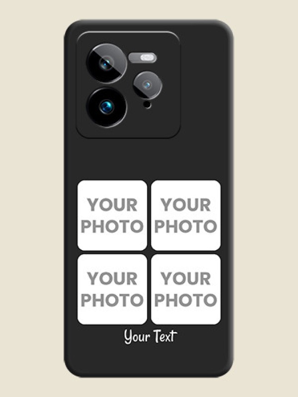 Custom Floral Art with 6 Image Holder on Photo On Space Black Custom Soft Matte Mobile Back Cover - Realme GT 7 Pro - alternate view