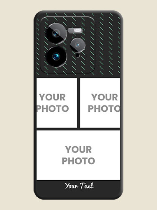 Custom Cross Dotted Pattern with 2 Image Holder On Space Black Custom Soft Matte Mobile Back Cover - Realme GT 7 Pro - alternate view