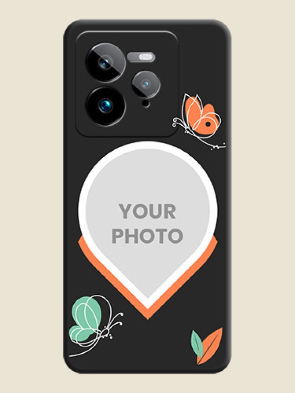 Custom Upload Pic With Simple Butterly Design On Space Black Custom Soft Matte Mobile Back Cover - Realme GT 7 Pro - alternate view