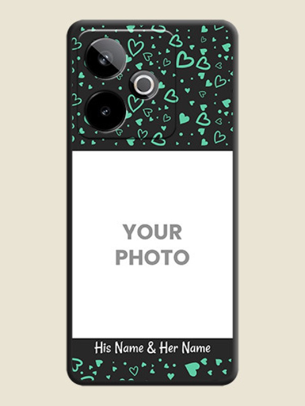 Custom Sea Green Indefinite Love Pattern on Photo On Space Black Custom Soft Matte Mobile Back Cover - Realme GT 7T 5G - alternate view