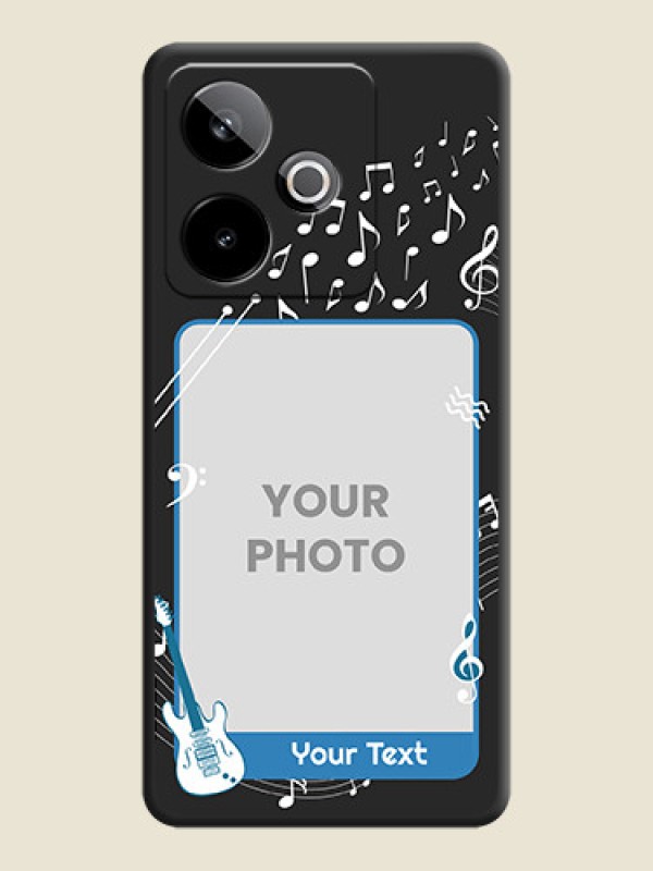 Custom Musical Theme Design with Text on Photo On Space Black Custom Soft Matte Mobile Back Cover - Realme GT 7T 5G - alternate view