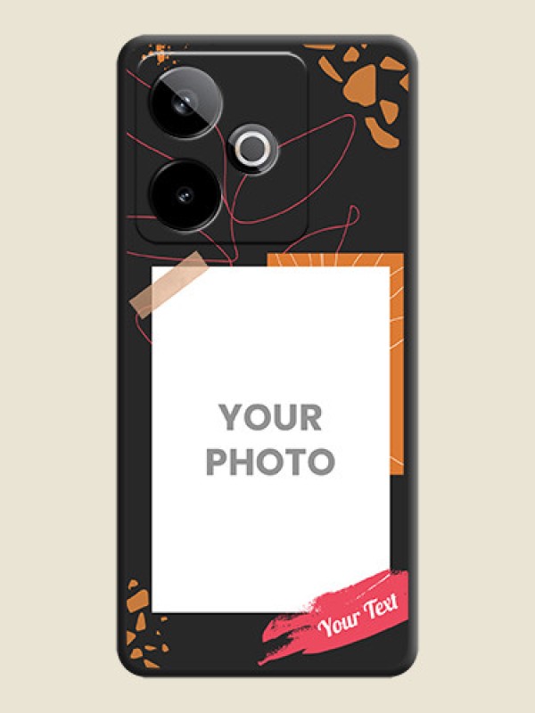 Custom Orange Photo Frame On Space Black Custom Soft Matte Mobile Back Cover - Realme GT 7T 5G - alternate view