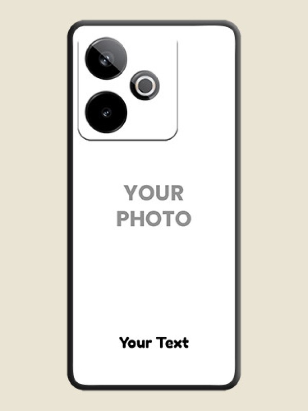 Custom Full Single Pic Upload With Text On Space Black Custom Soft Matte Mobile Back Cover - Realme GT 7T 5G - alternate view