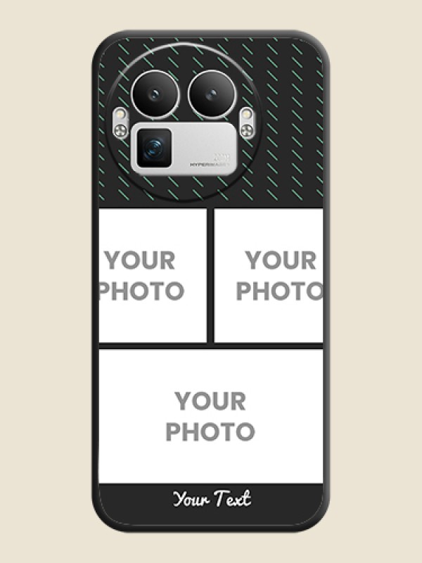 Custom Cross Dotted Pattern with 2 Image Holder On Space Black Custom Soft Matte Mobile Back Cover - Realme GT 8 Pro - alternate view