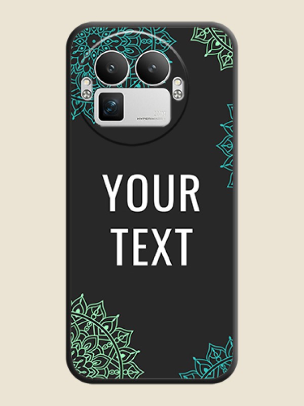 Custom Your Name with Floral Design On Space Black Custom Soft Matte Mobile Back Cover - Realme GT 8 Pro - alternate view