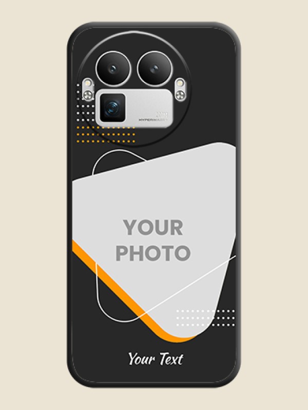 Custom Yellow Triangle on Photo On Space Black Custom Soft Matte Mobile Back Cover - Realme GT 8 Pro - alternate view