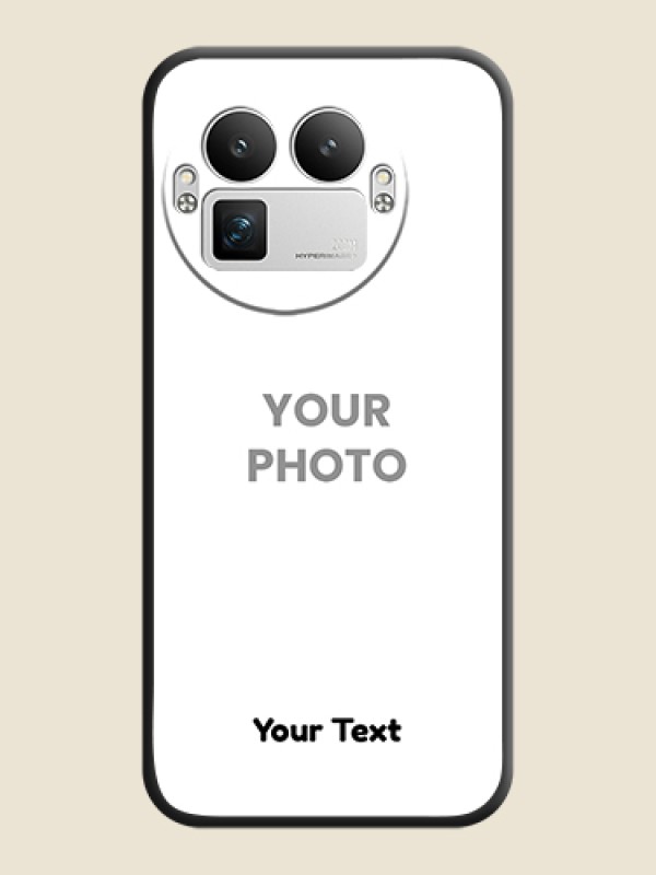 Custom Full Single Pic Upload With Text On Space Black Custom Soft Matte Mobile Back Cover - Realme GT 8 Pro - alternate view