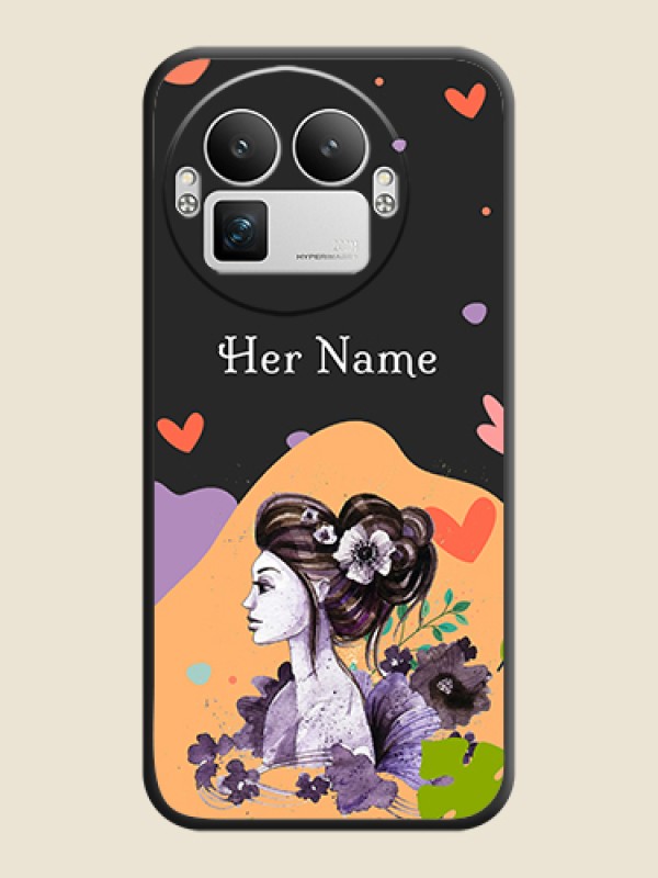Custom Namecase For Her With Fancy Lady Image On Space Black Custom Soft Matte Mobile Back Cover - Realme GT 8 Pro - alternate view