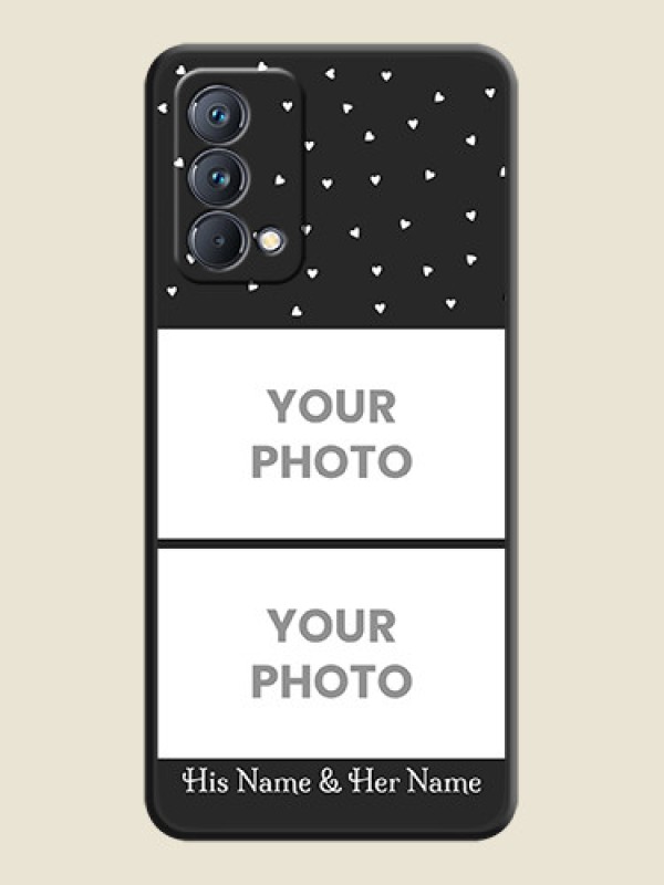 Custom Miniature Love Symbols with Name on Space Black Custom Soft Matte Back Cover - Realme GT Master - alternate view