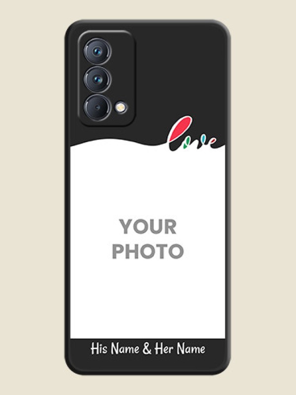 Custom Fall in Love Pattern with Picture on Photo on Space Black Soft Matte Mobile Case - Realme GT Master - alternate view