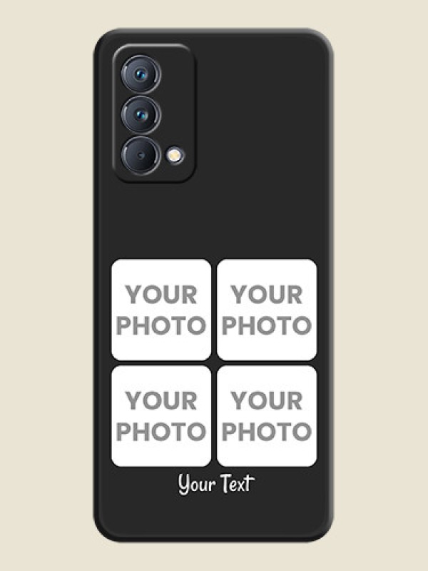 Custom Floral Art with 6 Image Holder on Photo on Space Black Soft Matte Mobile Case - Realme GT Master - alternate view