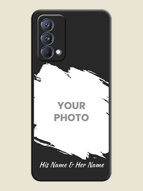 Custom Grunge Brush Strokes on Photo on Space Black Soft Matte Back Cover - Realme GT Master - alternate view