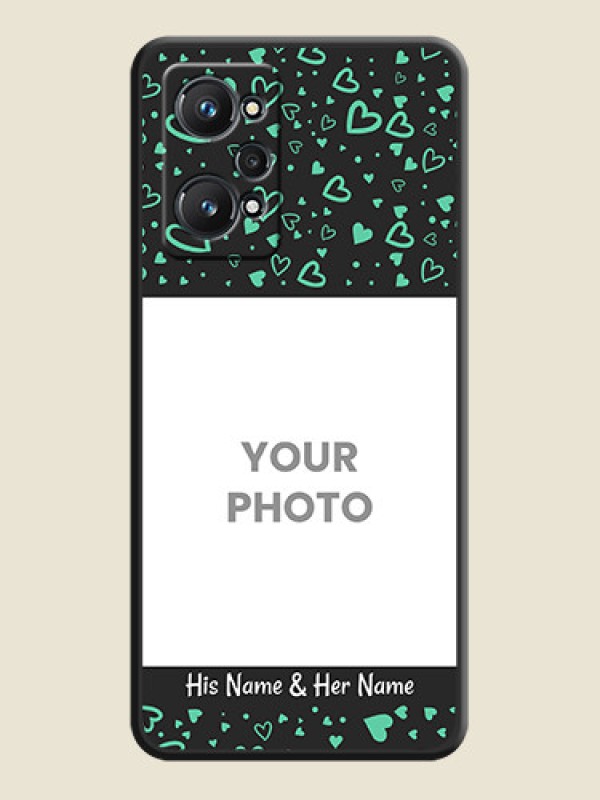 Custom Sea Green Indefinite Love Pattern on Photo on Space Black Soft Matte Mobile Cover - Realme GT Neo 2 5G - alternate view