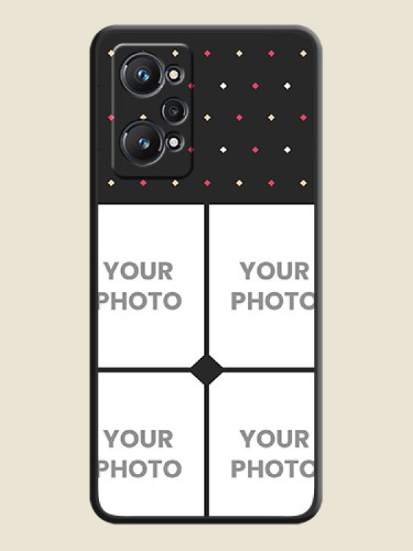 Custom Multicolor Dotted Pattern with 4 Image Holder on Space Black Custom Soft Matte Phone Cases - Realme GT Neo 2 5G - alternate view
