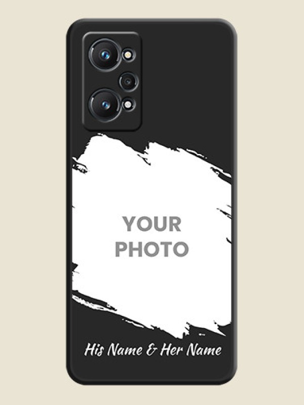 Custom Grunge Brush Strokes on Photo on Space Black Soft Matte Back Cover - Realme GT Neo 2 5G - alternate view