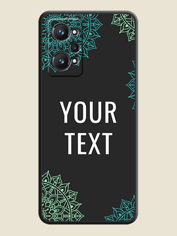 Custom Your Name with Floral Design on Space Black Custom Soft Matte Back Cover - Realme GT Neo 2 5G - alternate view