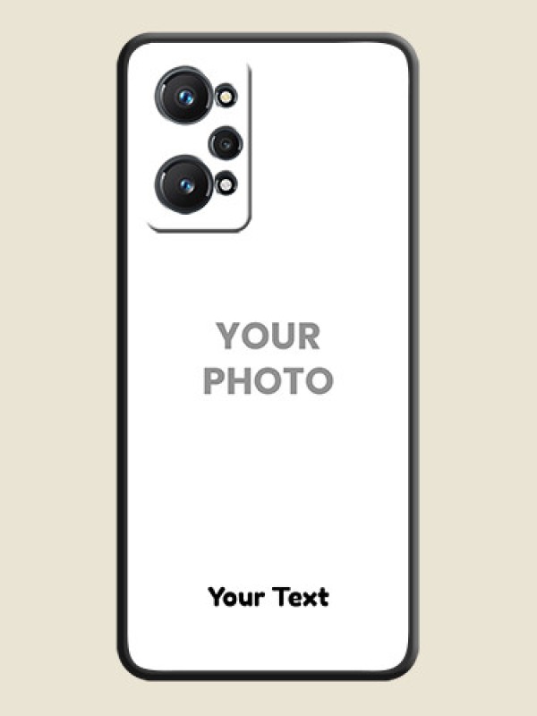 Custom Full Single Pic Upload With Text On Space Black Personalized Soft Matte Phone Covers -Realme Gt Neo 2 5G - alternate view