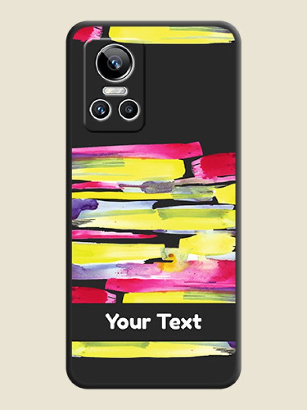 Custom Brush Coloured on Space Black Personalized Soft Matte Phone Covers - Realme GT Neo 3 150W - alternate view