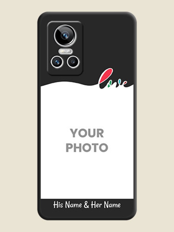 Custom Fall in Love Pattern with Picture on Photo on Space Black Soft Matte Mobile Case - Realme GT Neo 3 - alternate view