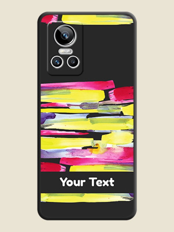 Custom Brush Coloured on Space Black Personalized Soft Matte Phone Covers - Realme GT Neo 3 - alternate view
