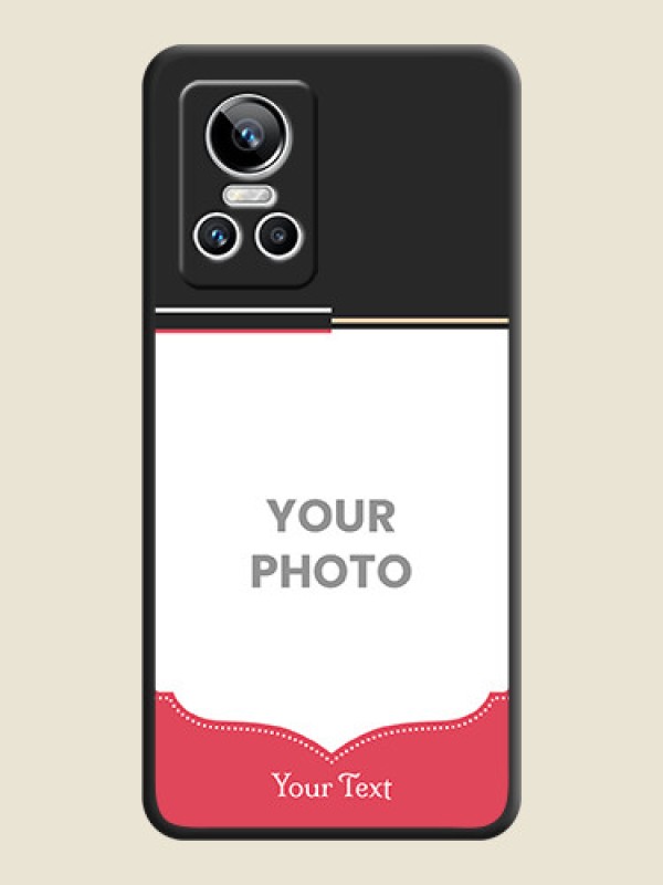 Custom Classic Plain Design with Name on Photo on Space Black Soft Matte Phone Cover - Realme GT Neo 3 - alternate view