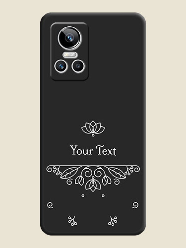 Custom Lotus Garden Custom Text On Space Black Personalized Soft Matte Phone Covers -Realme Gt Neo 3 - alternate view