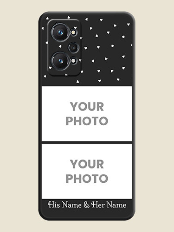 Custom Miniature Love Symbols with Name on Space Black Custom Soft Matte Back Cover - Realme GT Neo 3T - alternate view