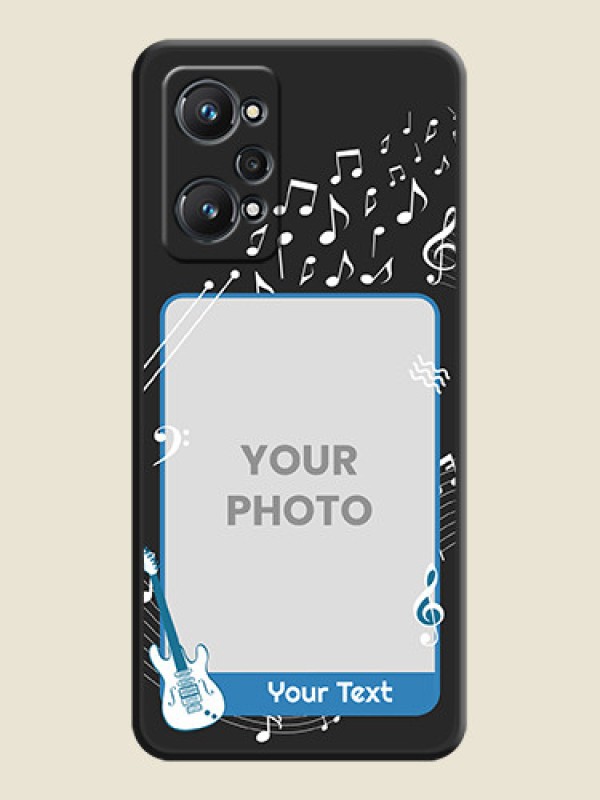 Custom Musical Theme Design with Text on Photo on Space Black Soft Matte Mobile Case - Realme GT Neo 3T - alternate view