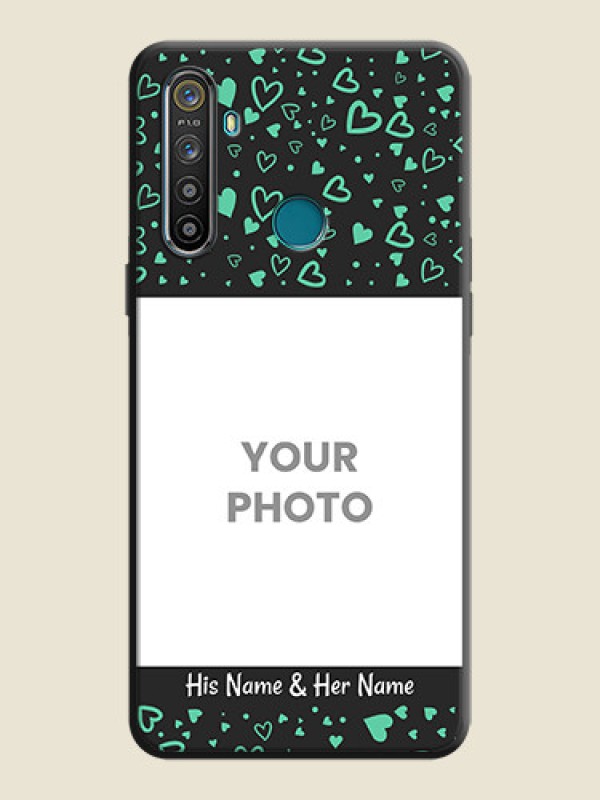 Custom Sea Green Indefinite Love Pattern - Photo on Space Black Soft Matte Mobile Cover - Realme Narzo 10 - alternate view