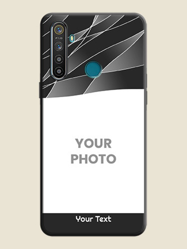 Custom Mixed Wave Lines - Photo on Space Black Soft Matte Mobile Cover - Realme Narzo 10 - alternate view
