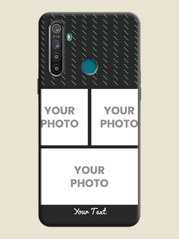 Custom Cross Dotted Pattern with 2 Image Holder  on Personalised Space Black Soft Matte Cases - Realme Narzo 10 - alternate view