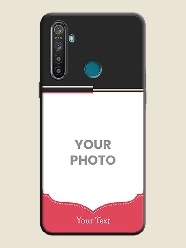 Custom Classic Plain Design with Name - Photo on Space Black Soft Matte Phone Cover - Realme Narzo 10 - alternate view
