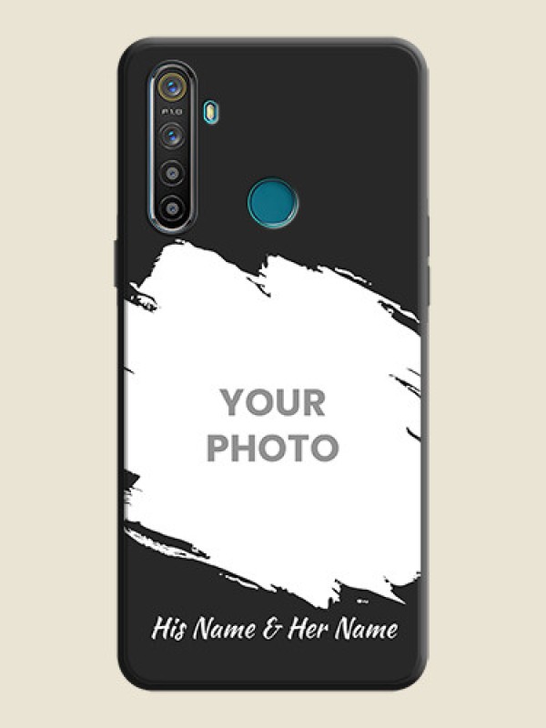 Custom Grunge Brush Strokes - Photo on Space Black Soft Matte Back Cover - Realme Narzo 10 - alternate view