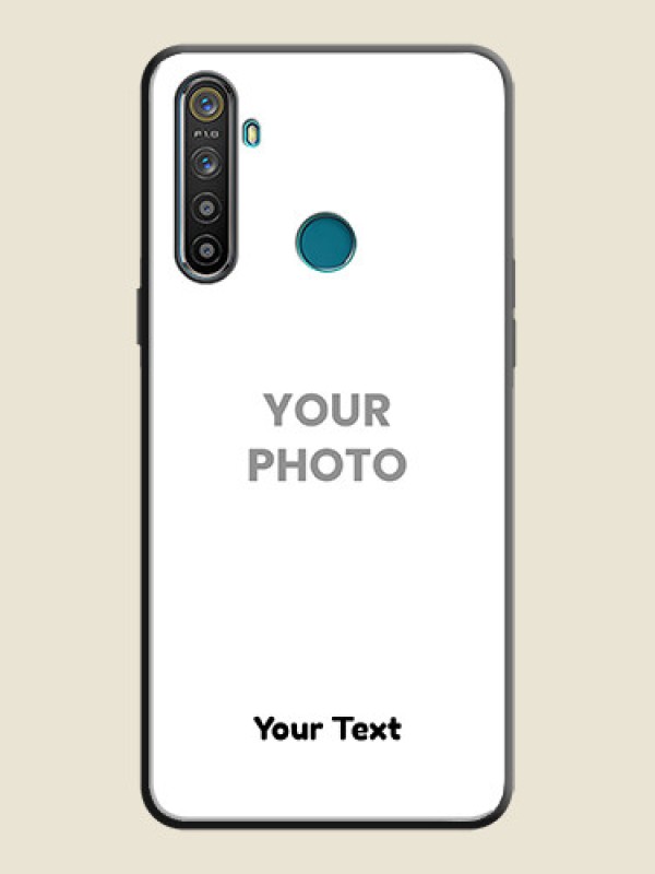 Custom Full Single Pic Upload With Text On Space Black Personalized Soft Matte Phone Covers -Realme Narzo 10 - alternate view
