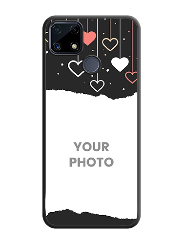 Custom Love Hangings with Splash Wave Picture on Space Black Custom Soft Matte Phone Back Cover - Realme Narzo 20 - alternate view