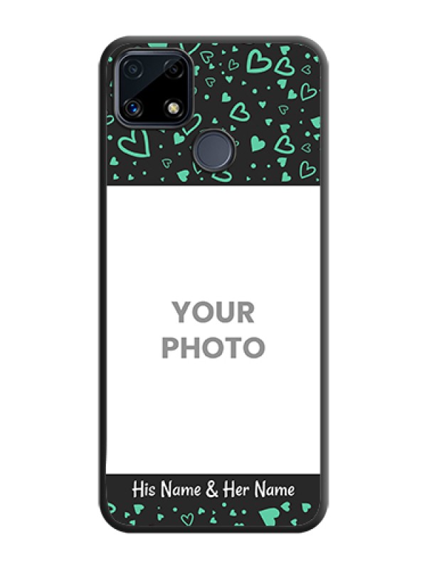 Custom Sea Green Indefinite Love Pattern on Photo on Space Black Soft Matte Mobile Cover - Realme Narzo 20 - alternate view