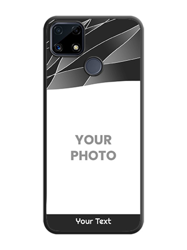 Custom Mixed Wave Lines on Photo on Space Black Soft Matte Mobile Cover - Realme Narzo 20 - alternate view