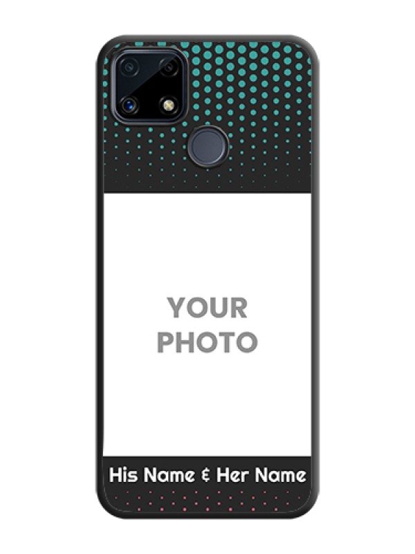 Custom Faded Dots with Grunge Photo Frame and Text on Space Black Custom Soft Matte Phone Cases - Realme Narzo 20 - alternate view