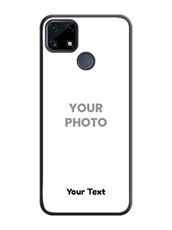 Custom Full Single Pic Upload With Text On Space Black Personalized Soft Matte Phone Covers -Realme Narzo 20 - alternate view