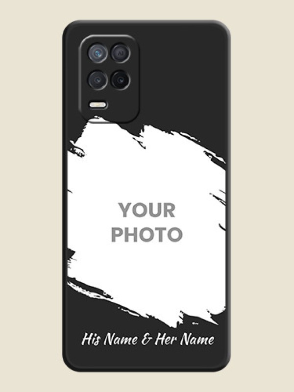 Custom Grunge Brush Strokes on Photo on Space Black Soft Matte Back Cover - Narzo 30 5G - alternate view