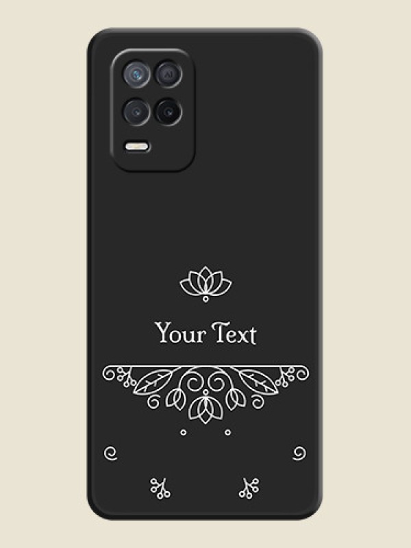 Custom Lotus Garden Custom Text On Space Black Personalized Soft Matte Phone Covers -Realme Narzo 30 5G - alternate view