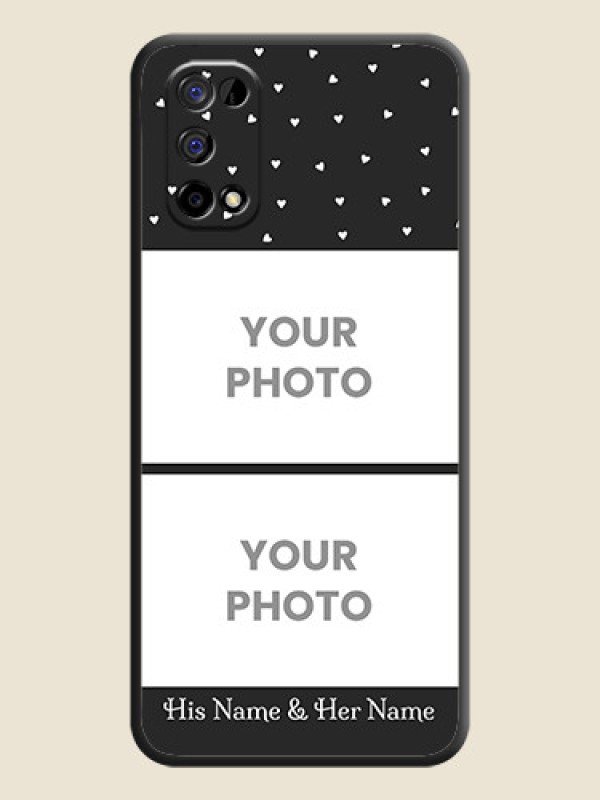 Custom Miniature Love Symbols with Name on Space Black Custom Soft Matte Back Cover - Realme Narzo 30 Pro 5G - alternate view