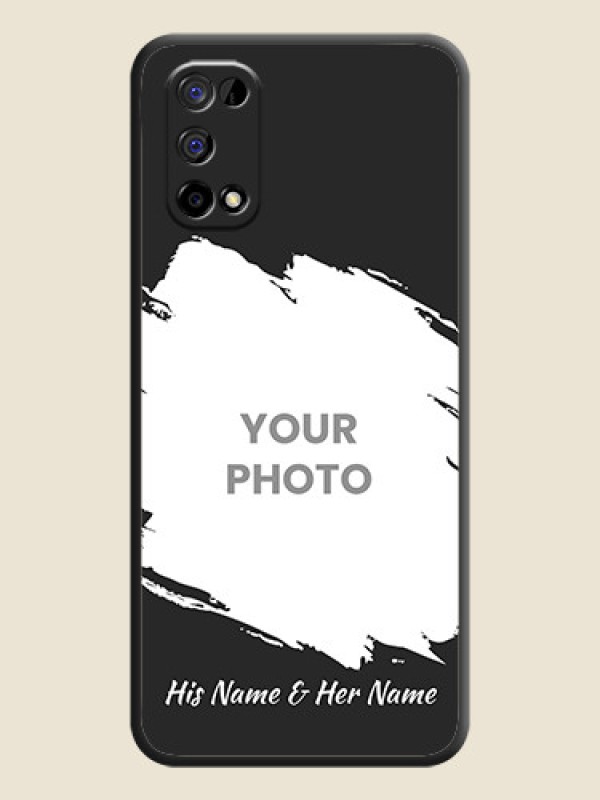Custom Grunge Brush Strokes on Photo on Space Black Soft Matte Back Cover - Realme Narzo 30 Pro 5G - alternate view