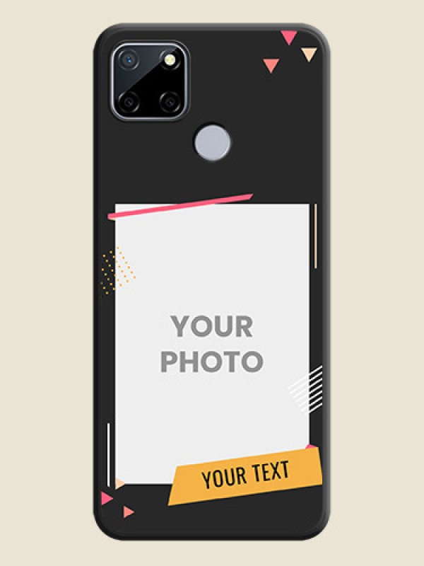 Custom Photo Frame with Triangle Small Dots on Photo on Space Black Soft Matte Back Cover - Realme Narzo 30A  - alternate view
