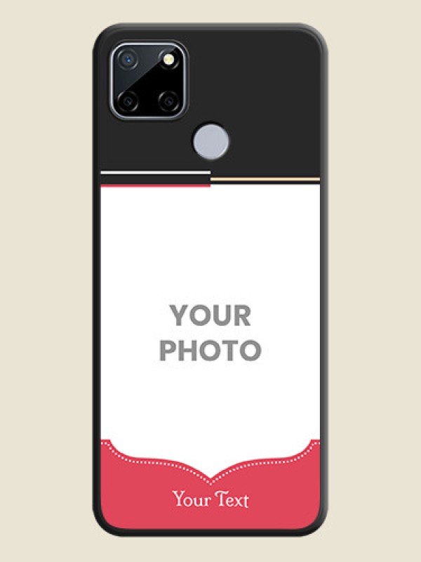 Custom Classic Plain Design with Name on Photo on Space Black Soft Matte Phone Cover - Realme Narzo 30A  - alternate view