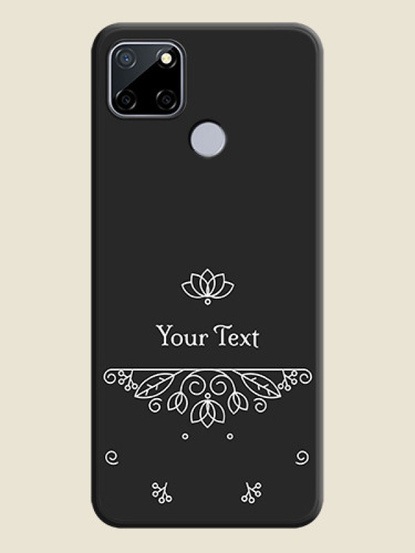 Custom Lotus Garden Custom Text On Space Black Personalized Soft Matte Phone Covers -Realme Narzo 30A - alternate view